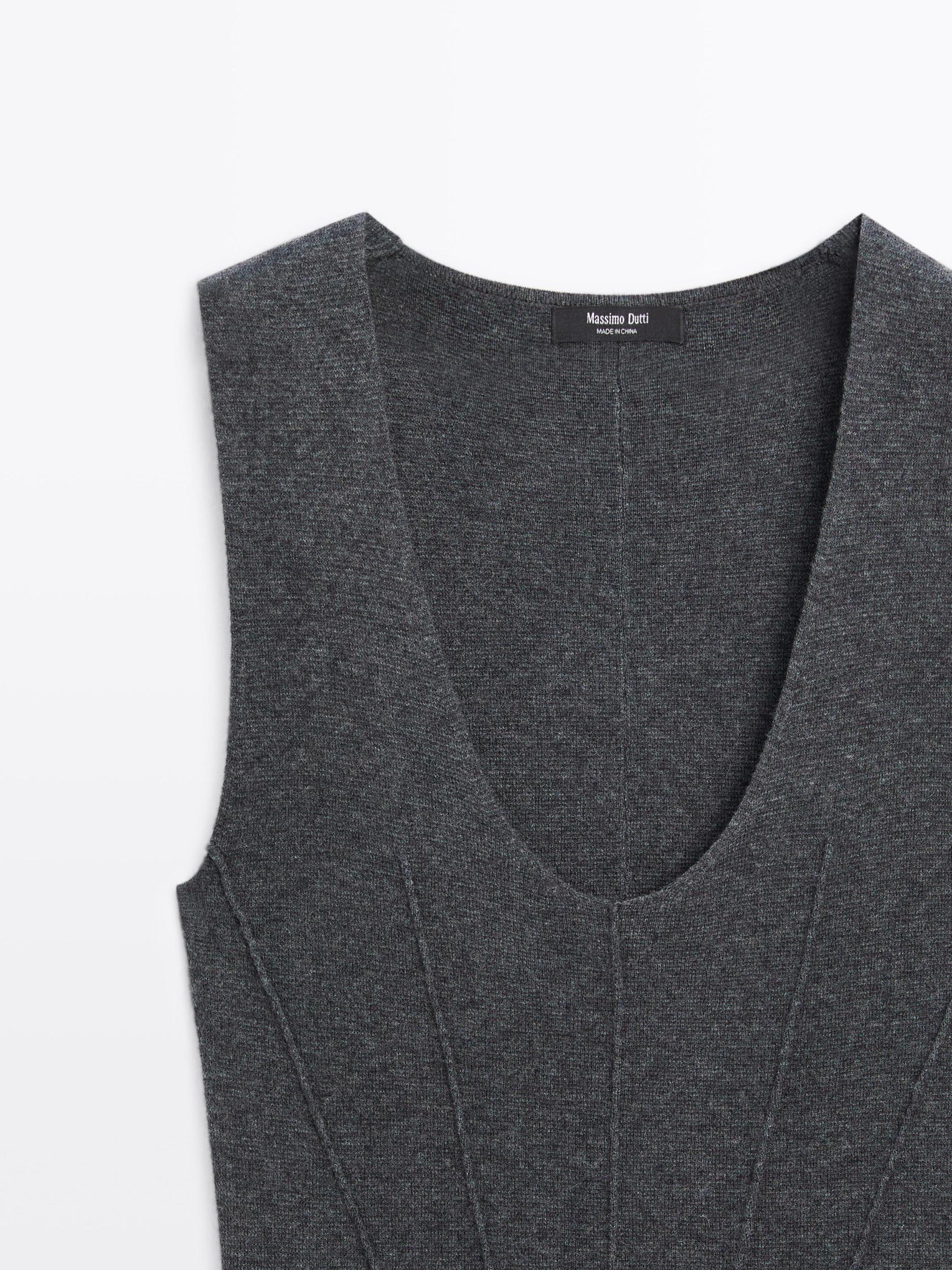 Long A-line knit dress Product Image