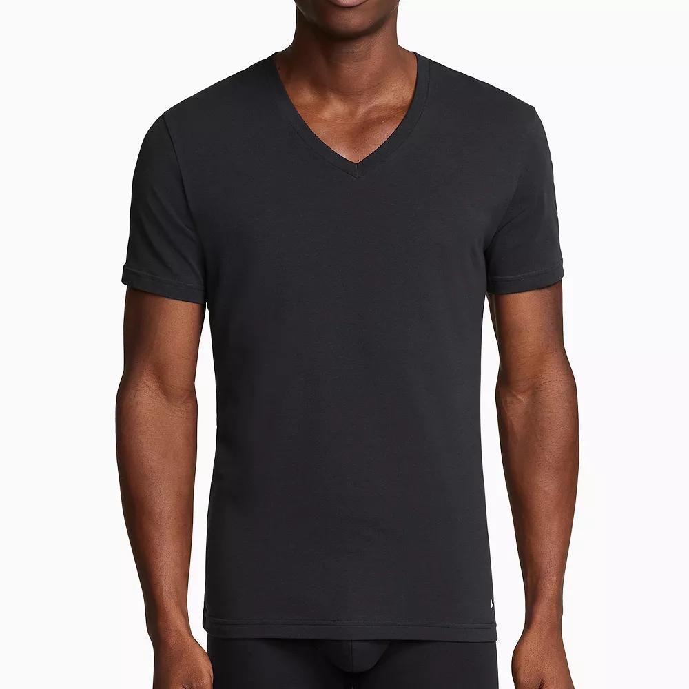 Men's Nike 2-Pack Dri-FIT Essential Cotton Stretch V-Neck Undershirt,  Product Image