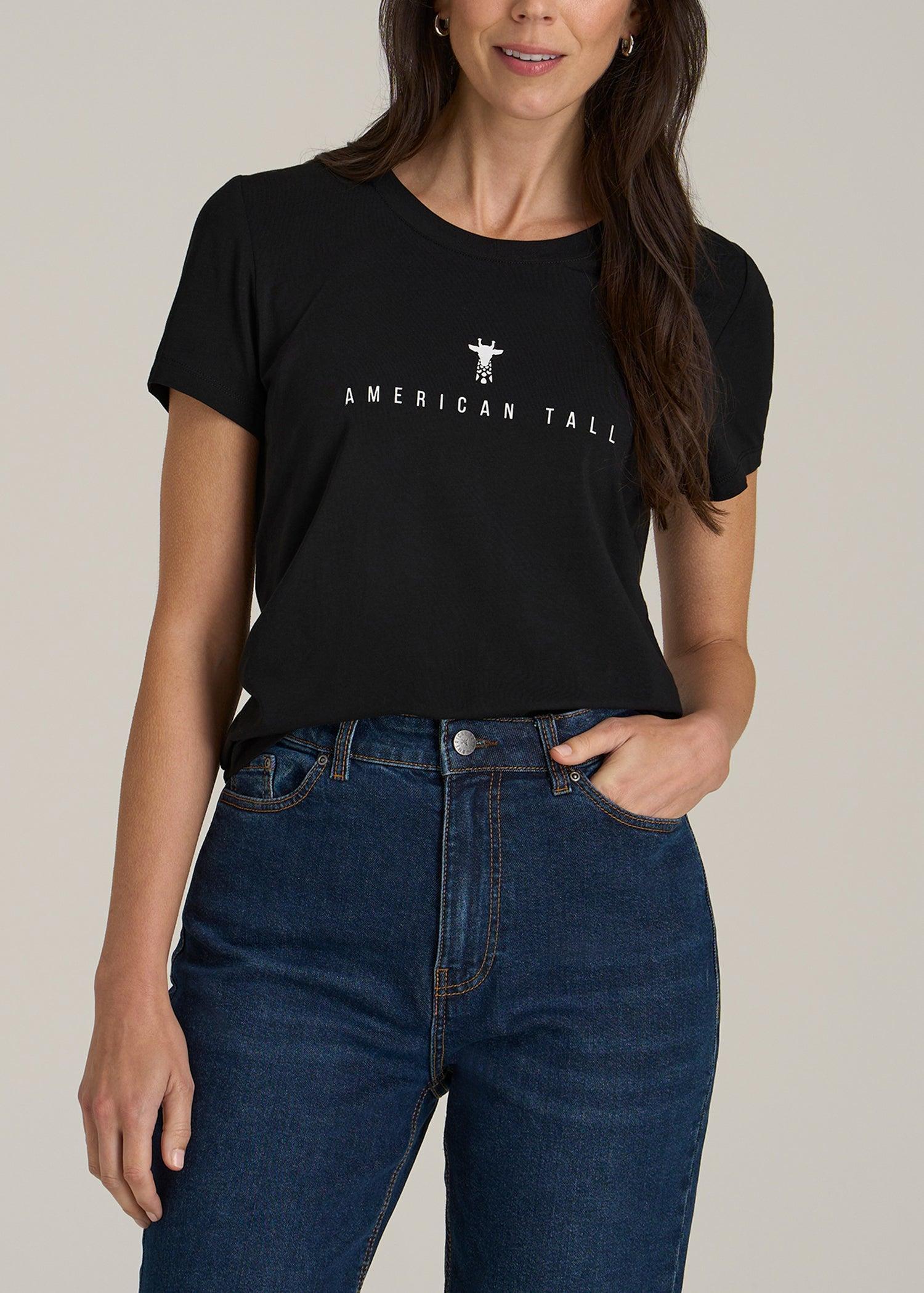 Regular Corporate Logo Tee for Women in Black Female Product Image