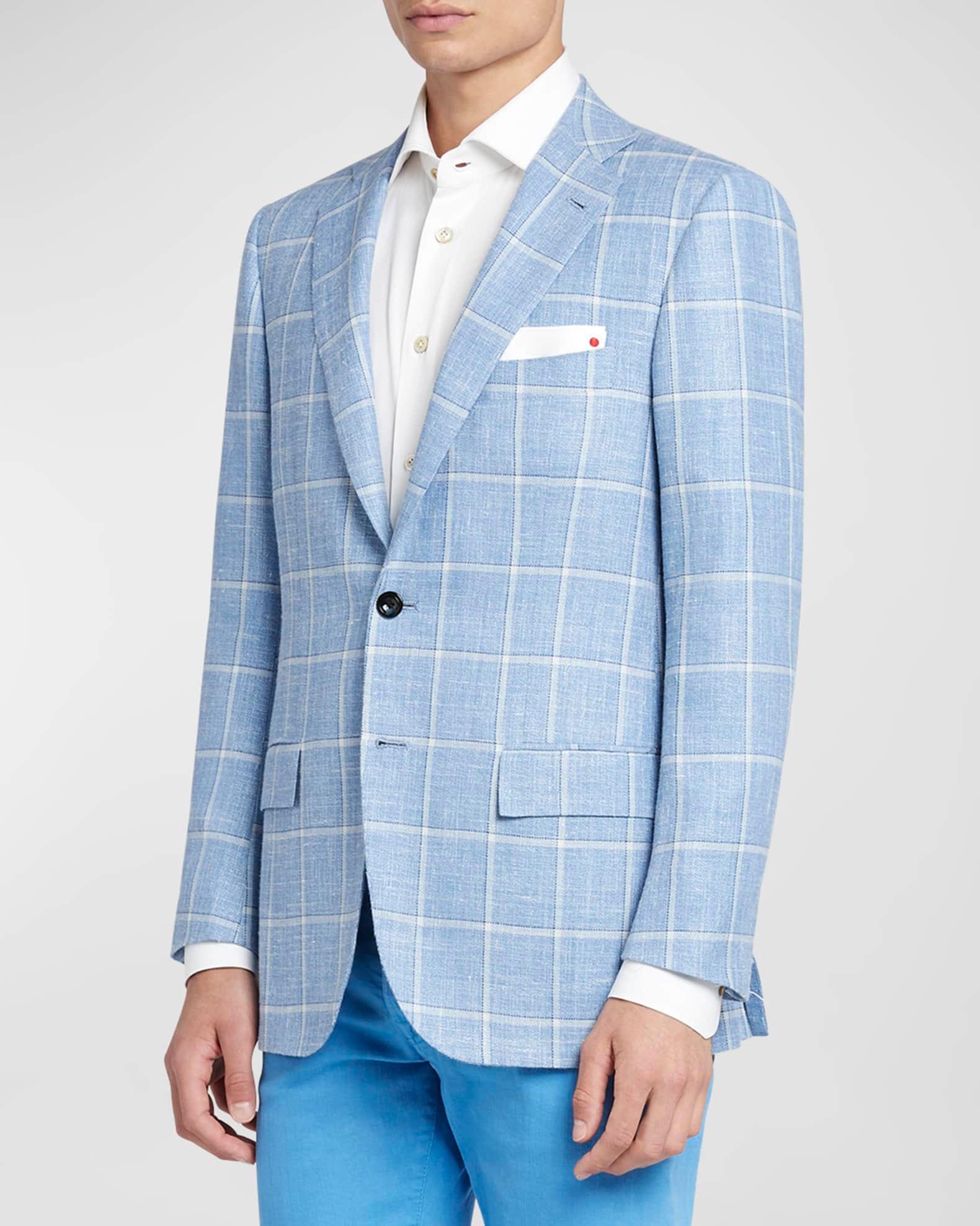 Men's Windowpane Cashmere-Blend Sport Coat Product Image