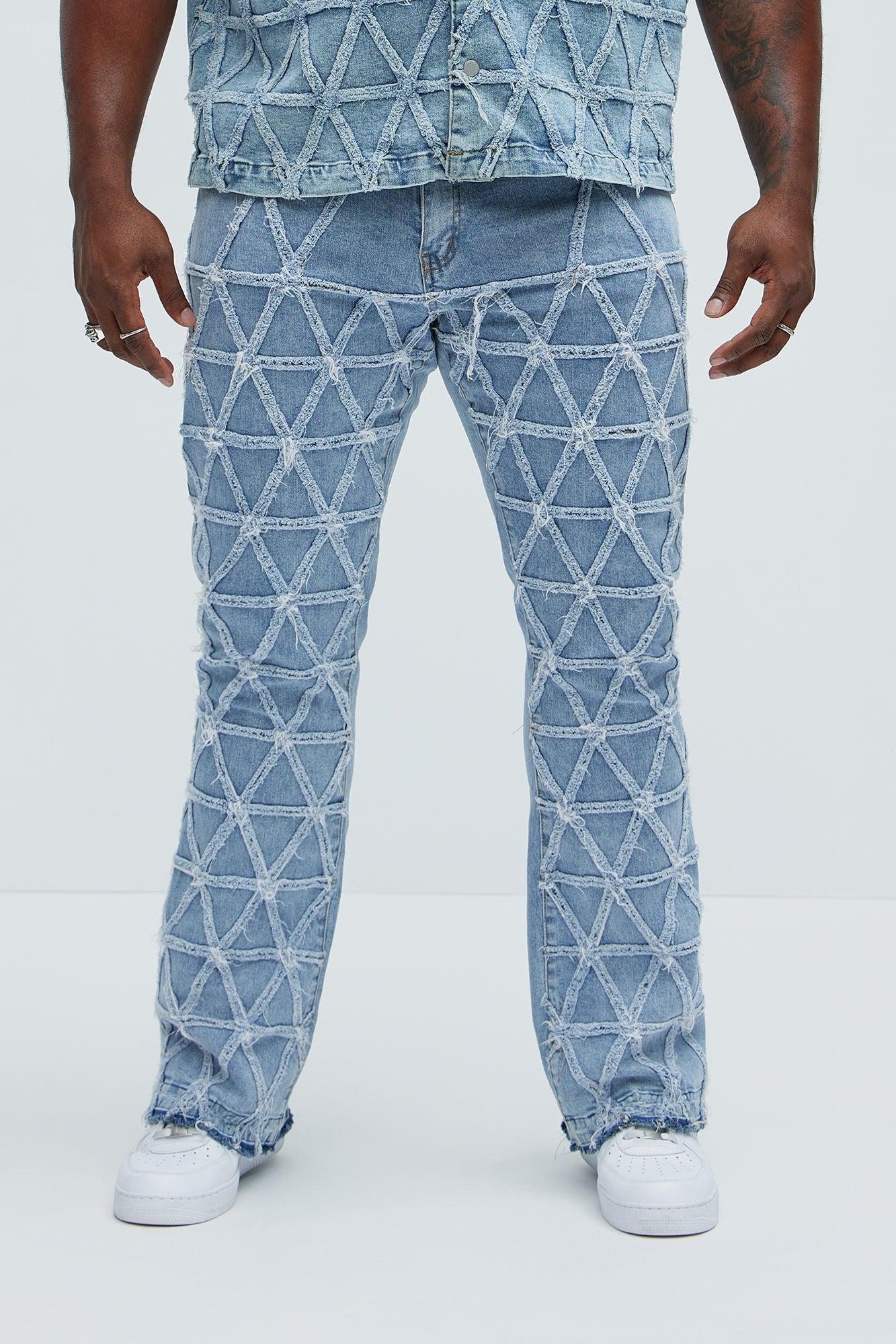 Interstellar Stacked Slim Flare Jeans - Light Blue Wash Product Image