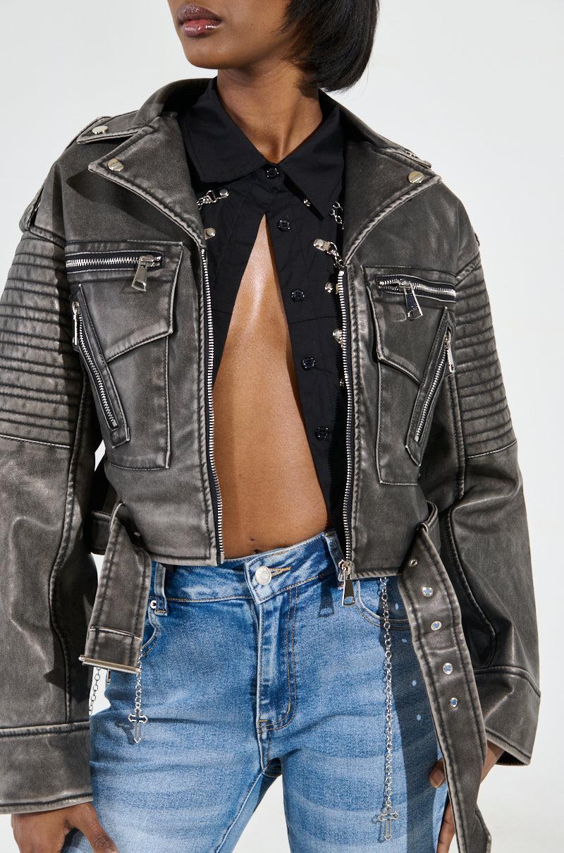 SAY MY NAME DISTRESSED MOTO Product Image