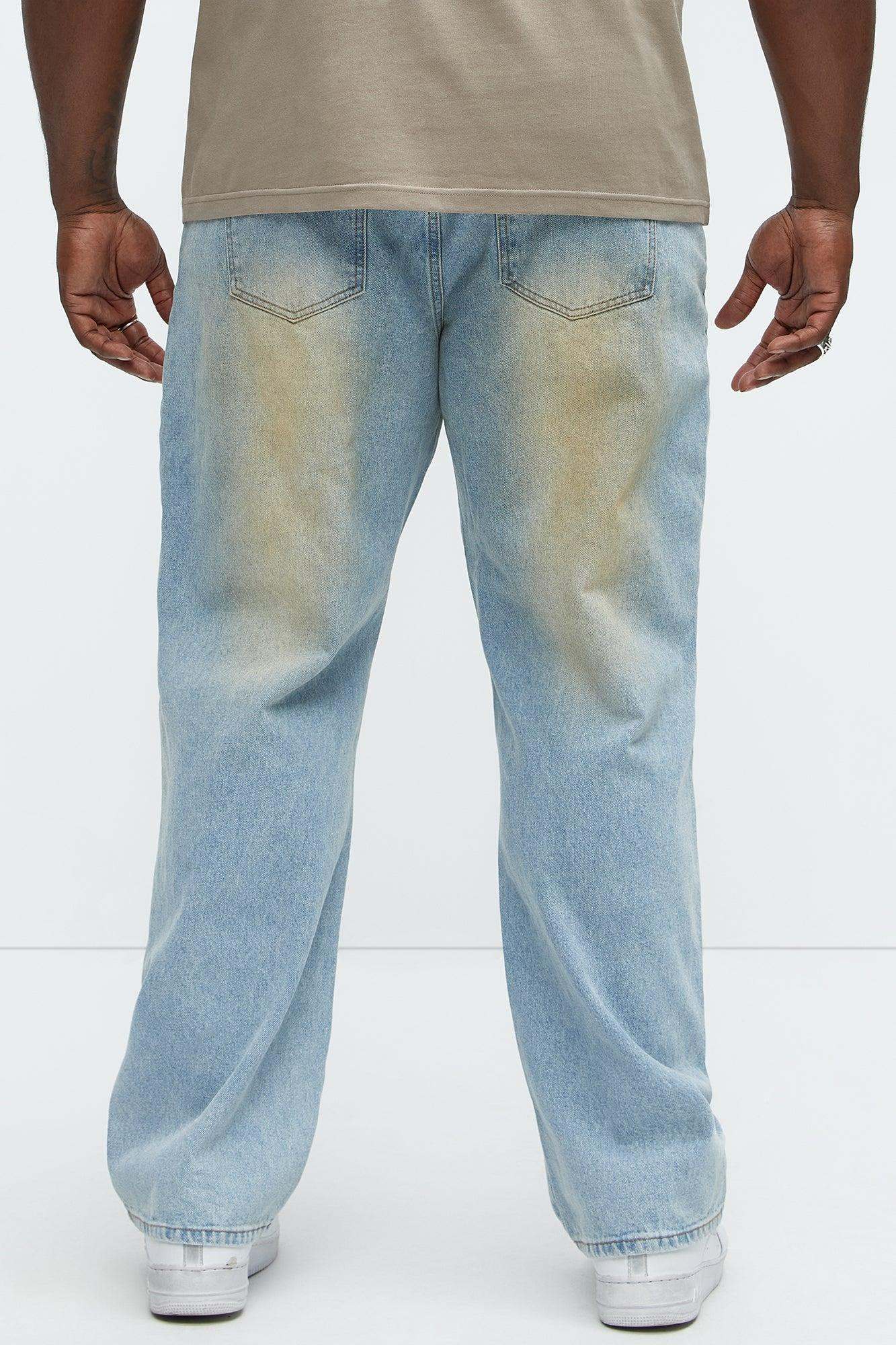 Walk It Carpenter Distressed Straight Jeans - Vintage Blue Wash Product Image