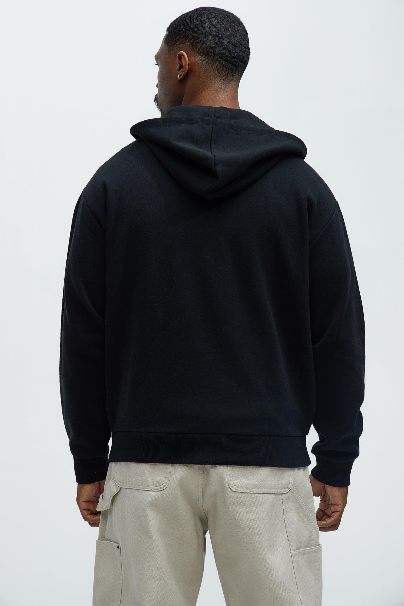 Tyson Paisley Studded Zip Up Hoodie - Black Product Image