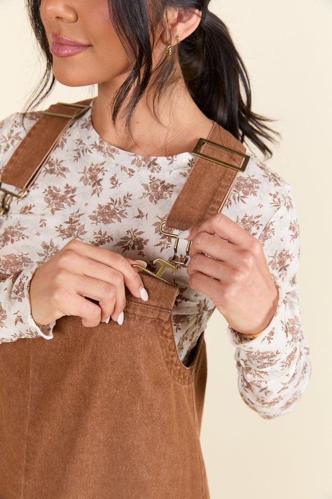 Anissa Brown Overall Dress Product Image