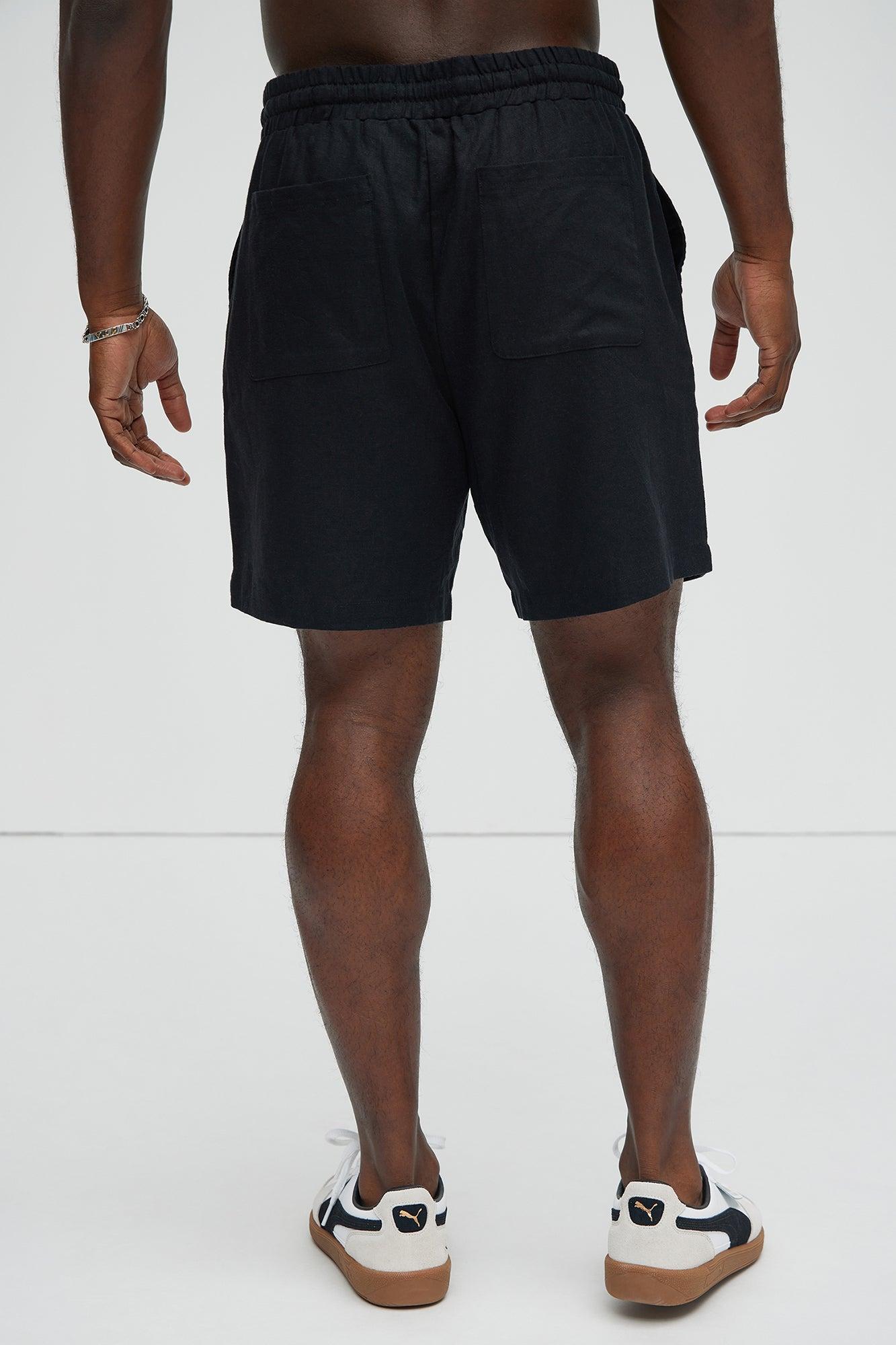 Bahamas Linen Shorts - Black Product Image