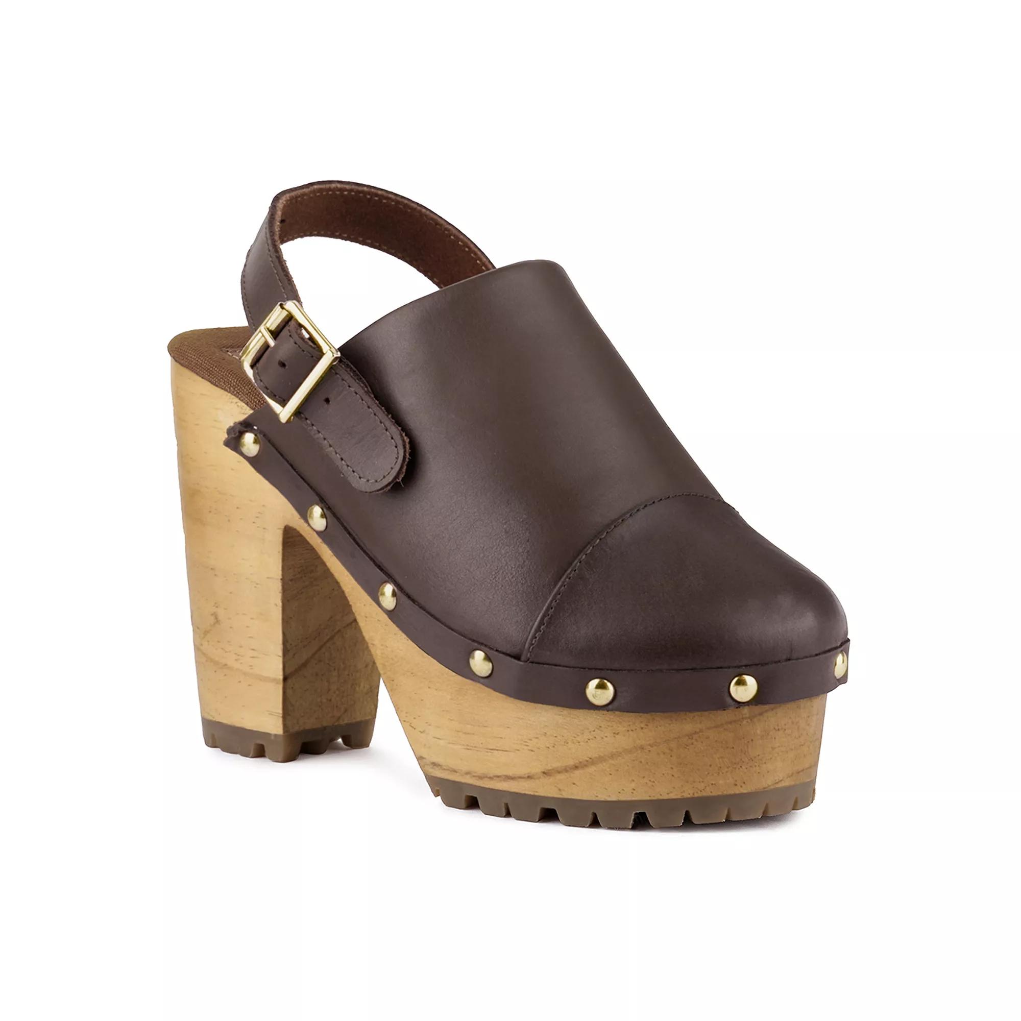 Rag & Co Alona Women's Slingback Platform Clogs,  Product Image