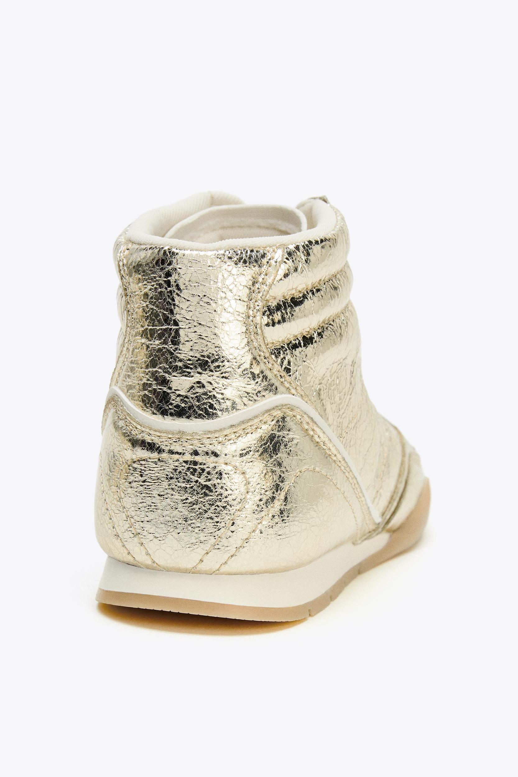 METALLIC EFFECT SNEAKER ANKLE BOOTS Product Image