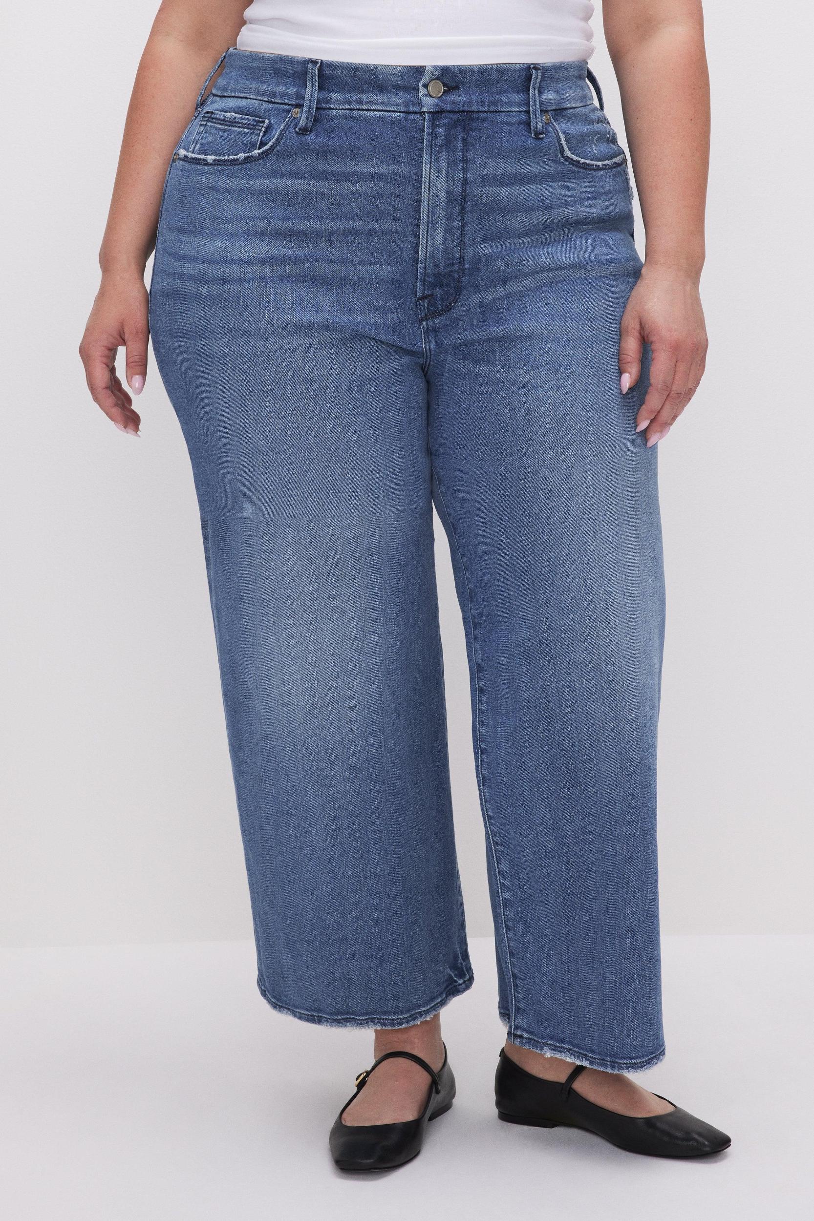 GOOD WAIST CROPPED PALAZZO JEANS | INDIGO338 Product Image