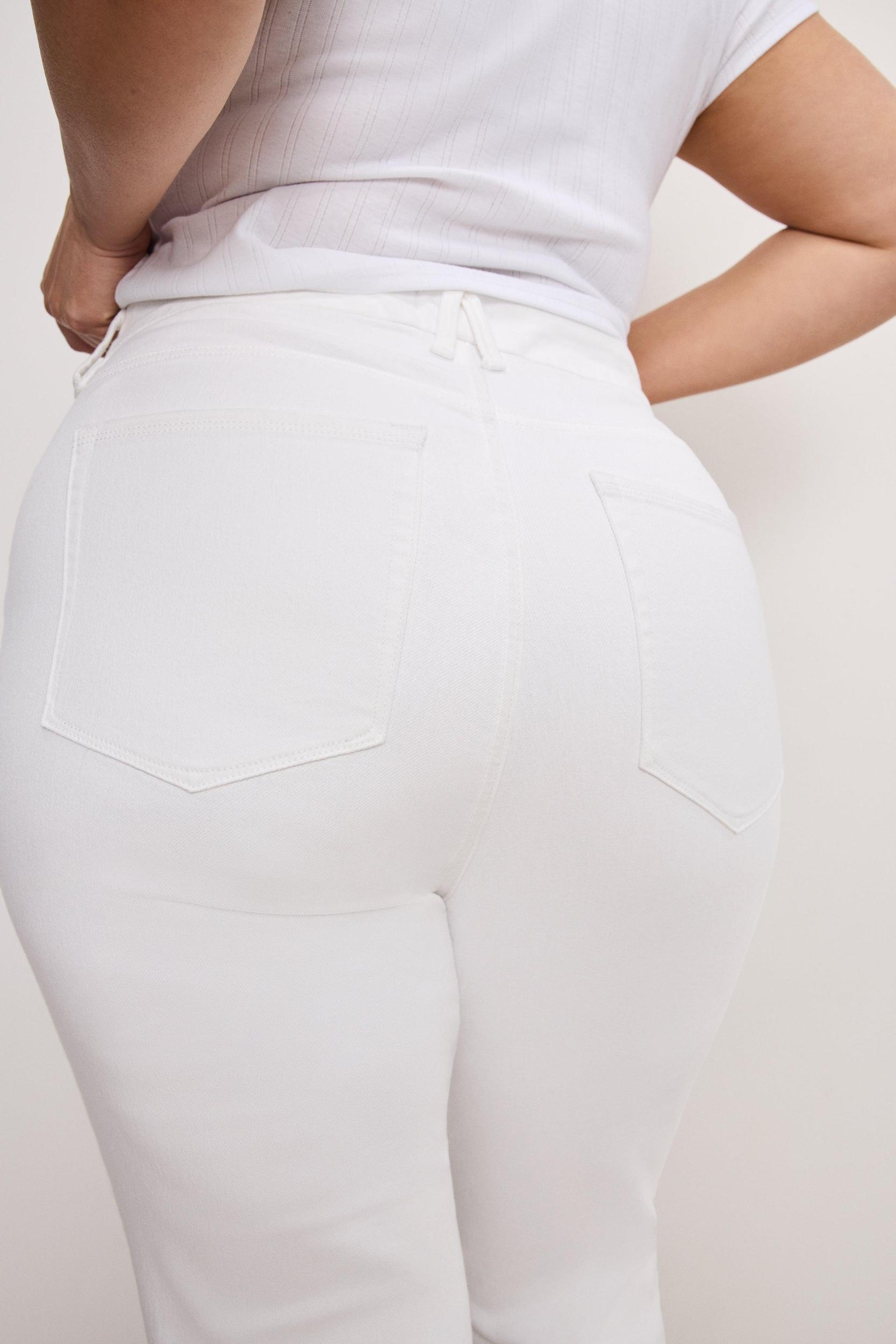 GOOD LEGS CROPPED MINI BOOT JEANS | WHITE001 Product Image