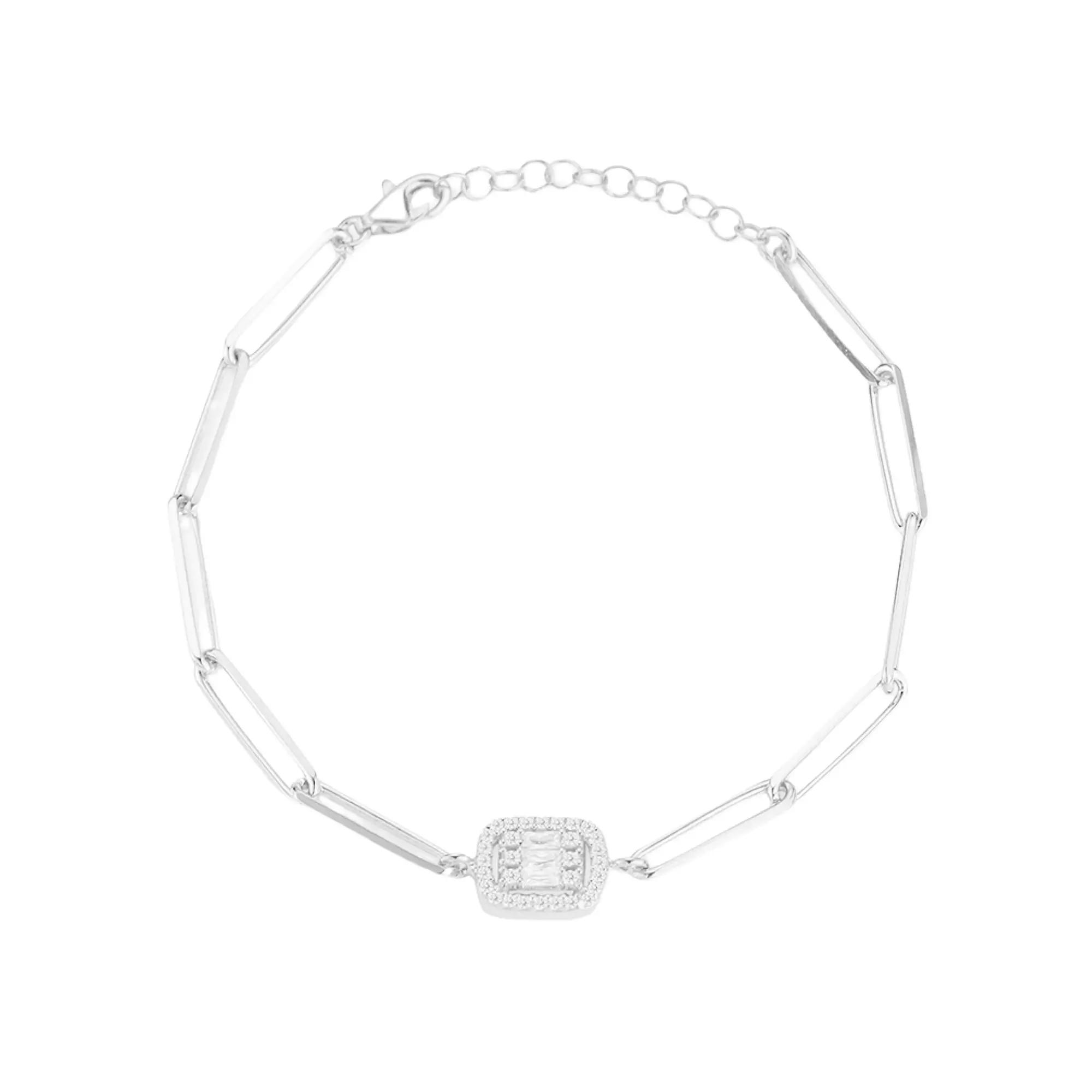 Sunkissed Sterling Cubic Zirconia Link Bracelet, Women's,  Product Image
