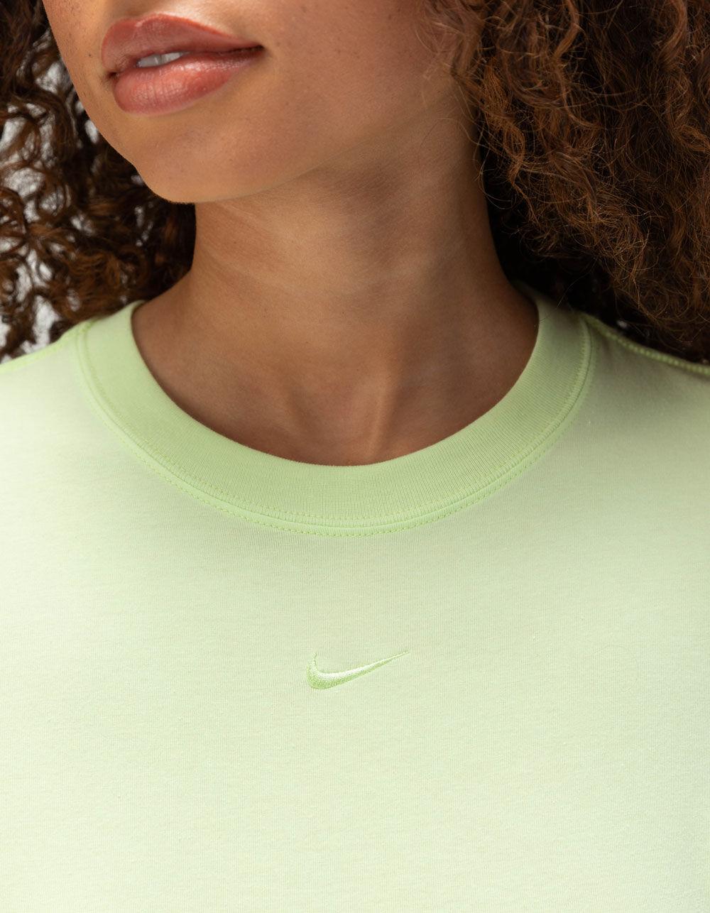 NIKE Sportswear Chill Knit Womens Crop Tee - LIME Product Image