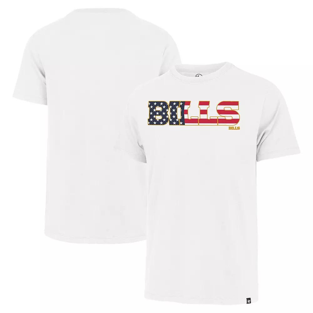 Men's '47 White Buffalo Bills Flag Script Franklin T-Shirt,  Product Image