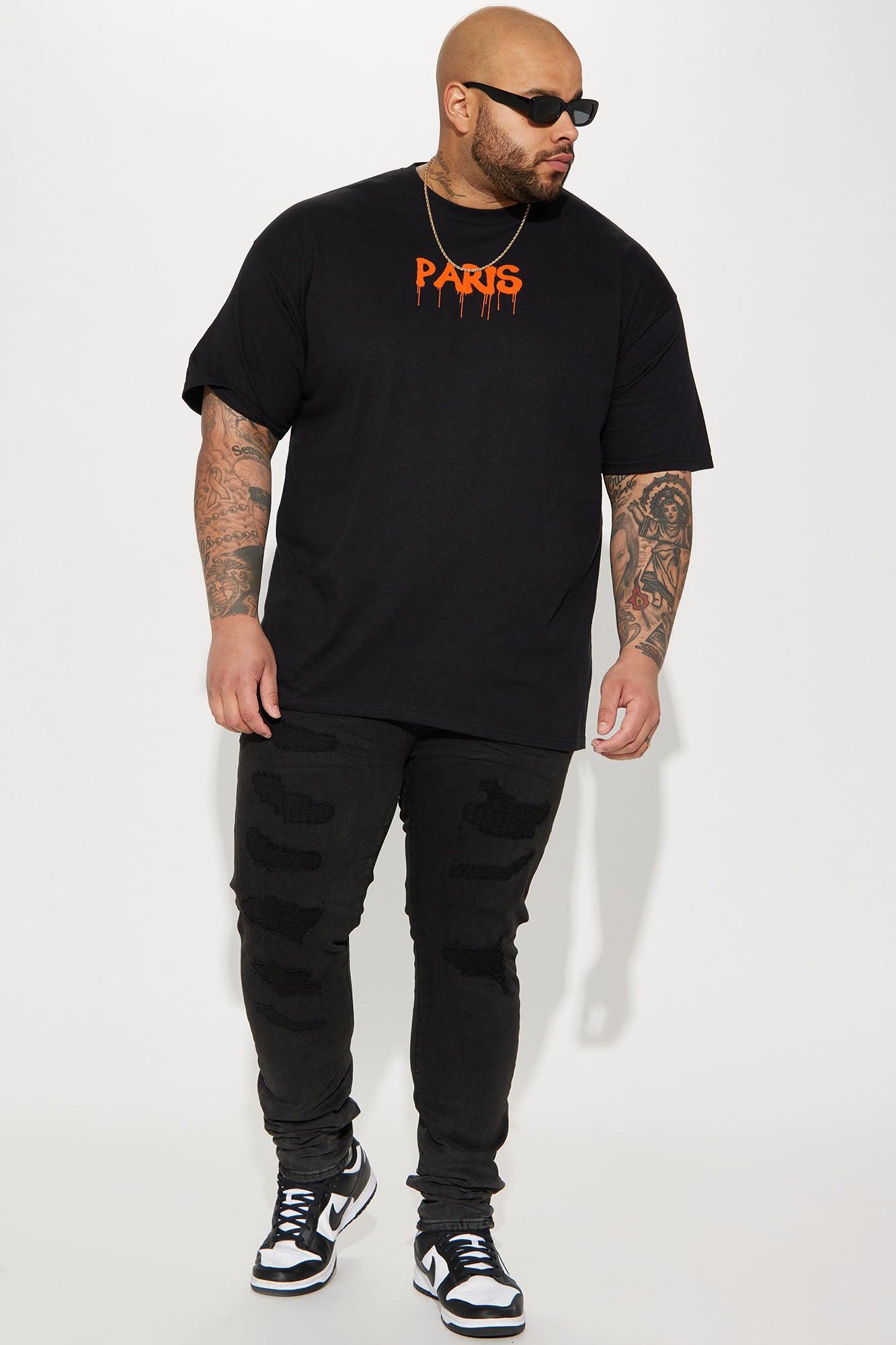 Paris Drip Short Sleeve Tee - Black Product Image
