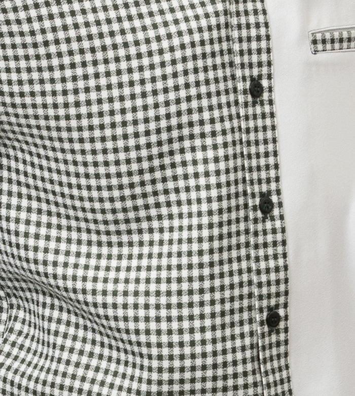 Hunter Green Checkered 2 Piece Long Sleeve Walking Suit Set Product Image