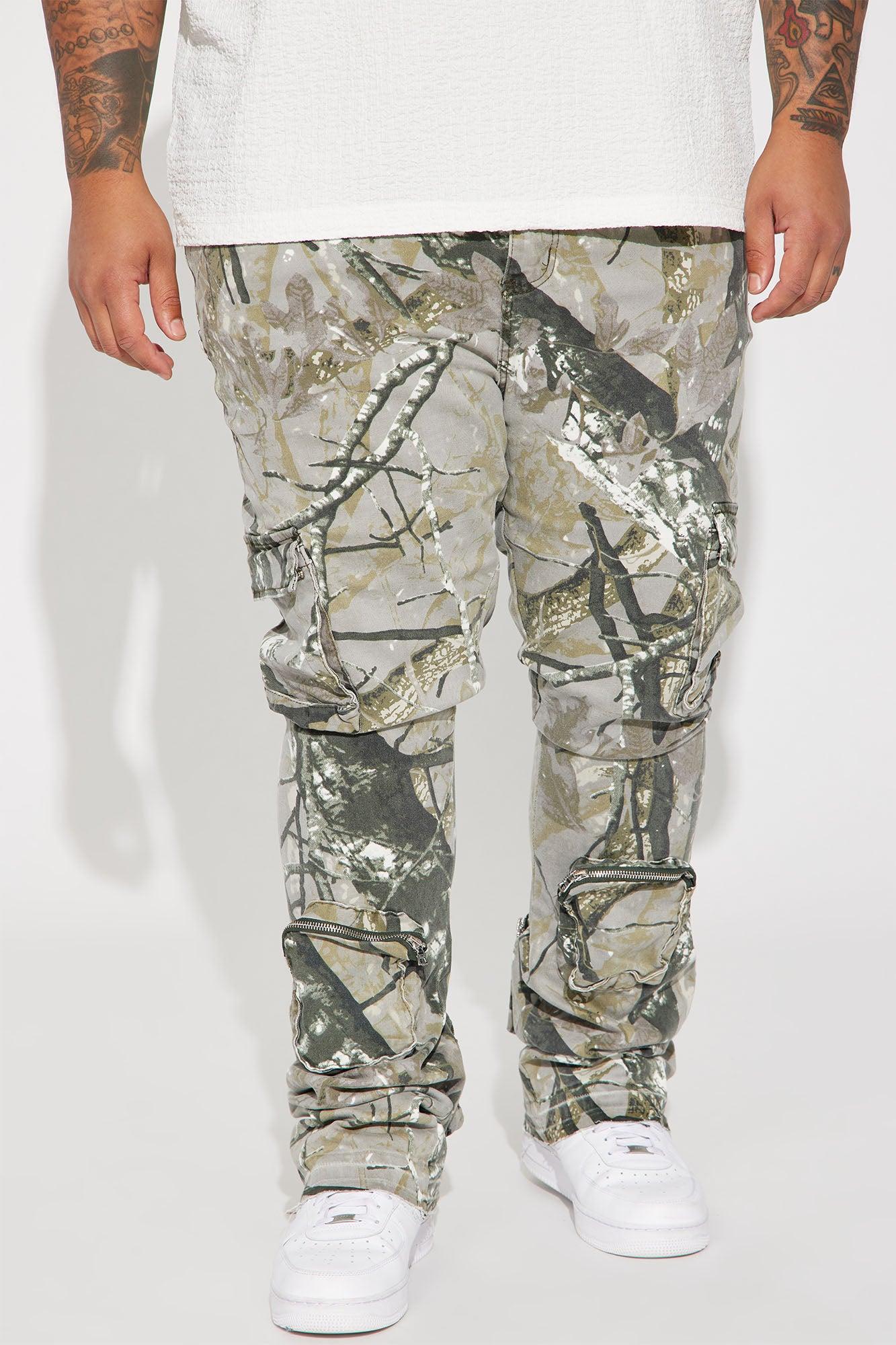 Wanted Cargo Stacked Skinny Flare Pants - Brown/combo Product Image