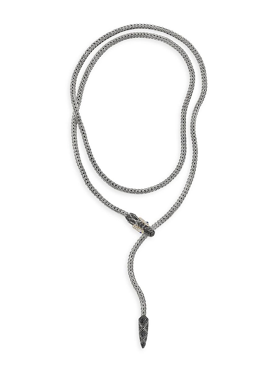 Womens Naga Dragon Heritage Sterling Silver, 14K Yellow Gold & Multi-Gemstone Lariat Necklace Product Image