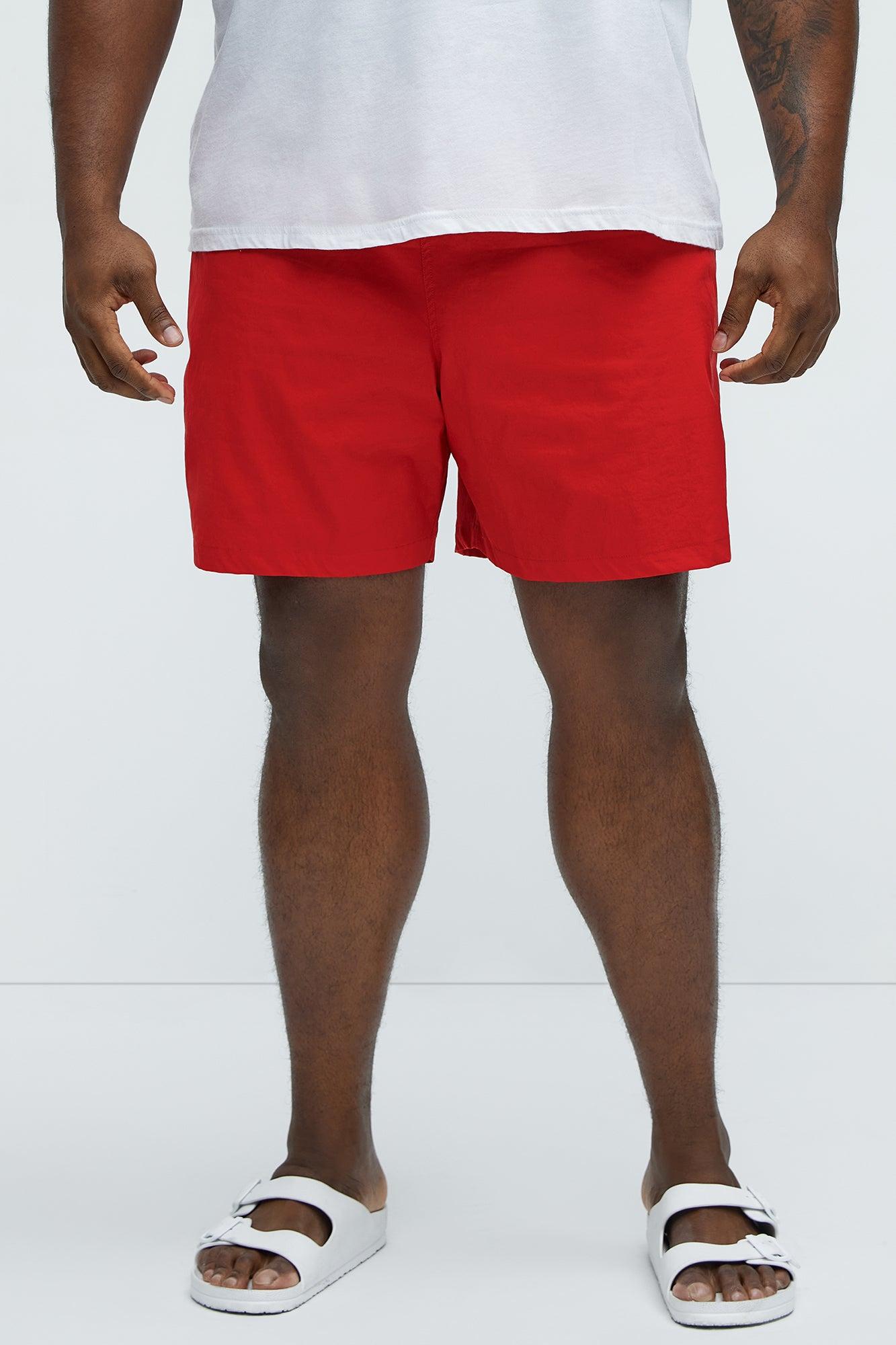 Montez Stretch Swim Trunk Classic - Brick Red Product Image