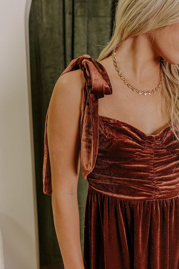 Cranberry Martini Velvet Midi in Chocolate Product Image