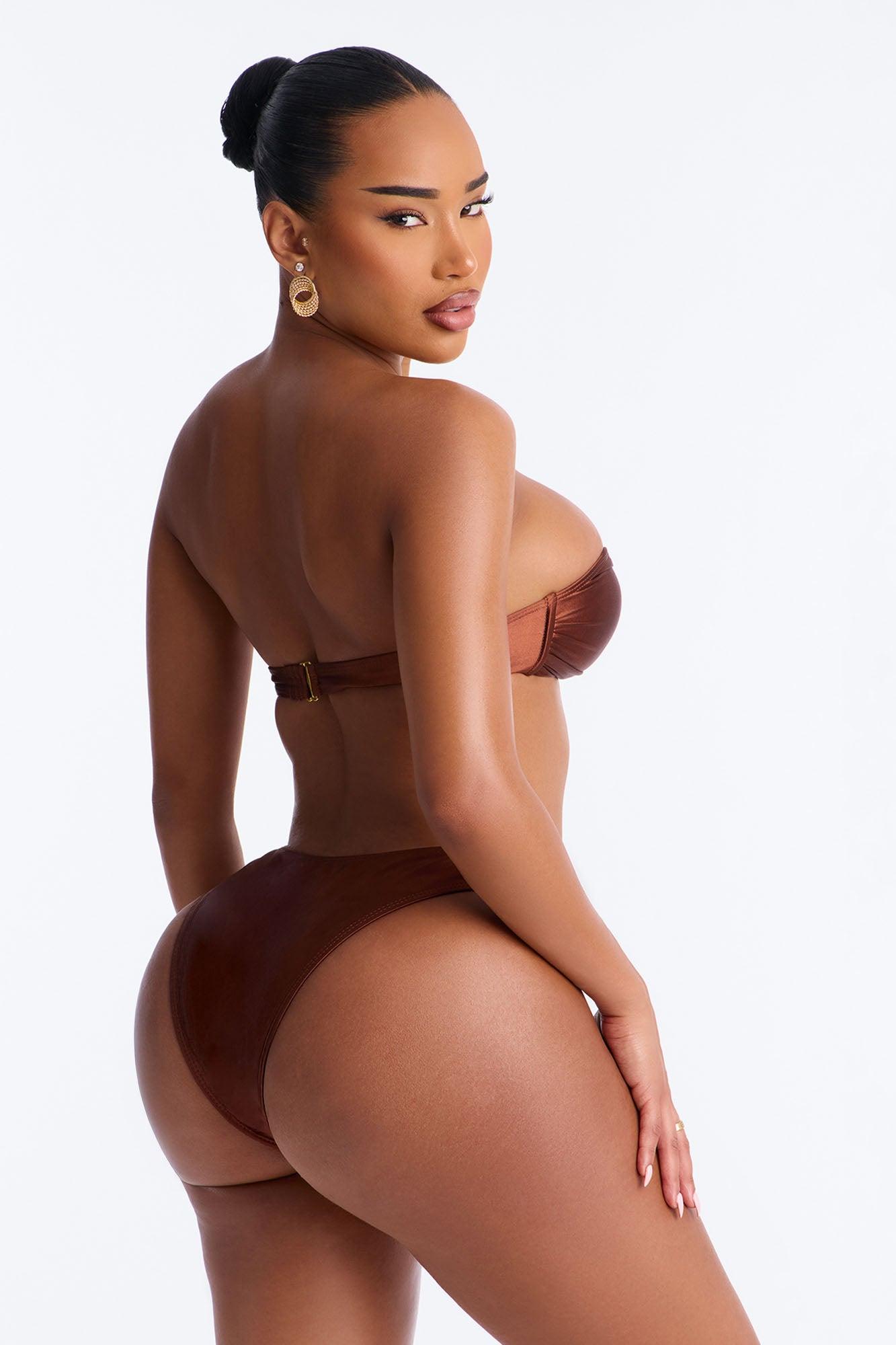 Beach Waves Ringing Swim Sunsuit - Bronze Female Product Image