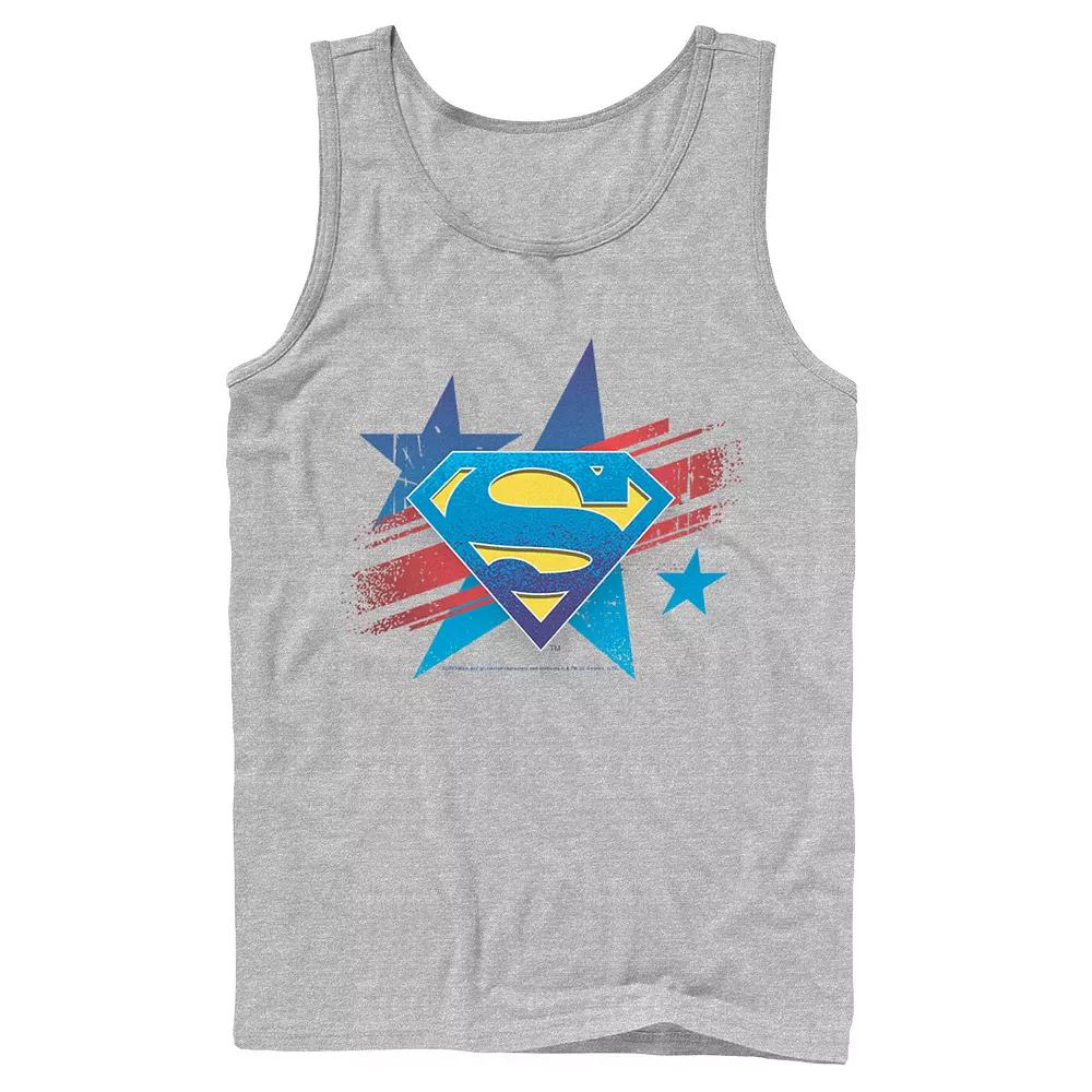 Men's DC Comics Superman Stars And Stripes Chest Logo Tank Top,  Product Image