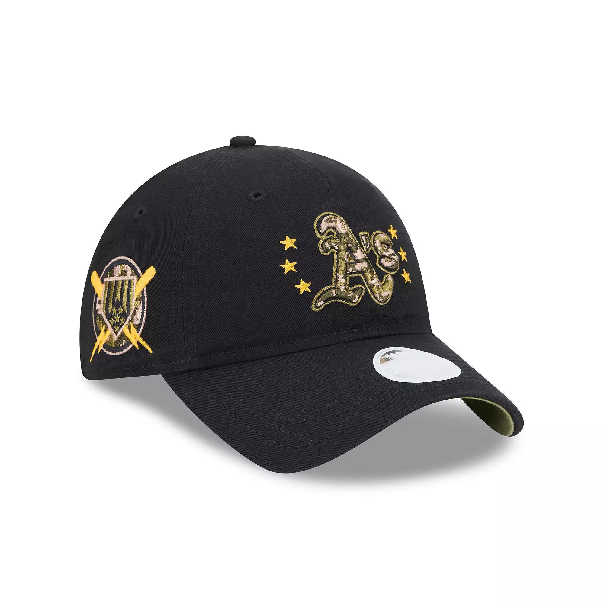 Women's New Era  Black Oakland Athletics 2024 Armed Forces Day 9TWENTY Adjustable Hat Product Image