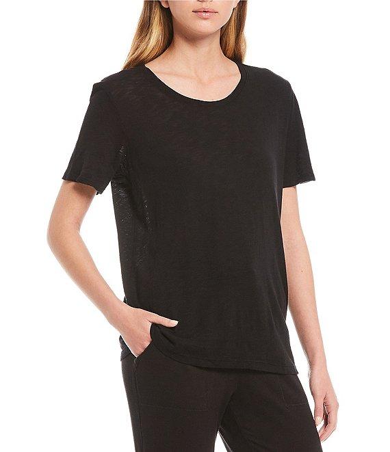 Splendid Zoe Knit Crew Neck Short Sleeve Tee Product Image