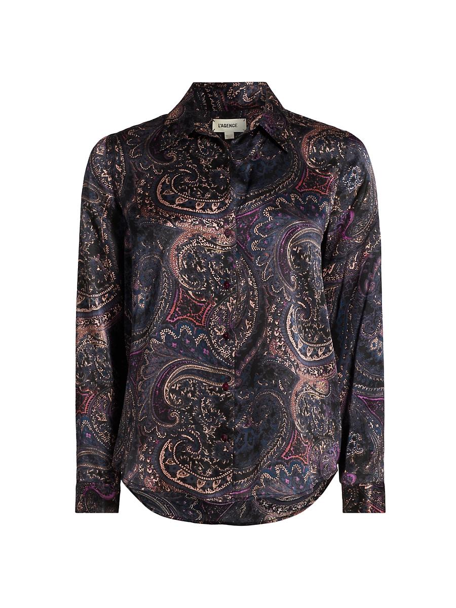 Womens Tyler Paisley Silk Blouse Product Image