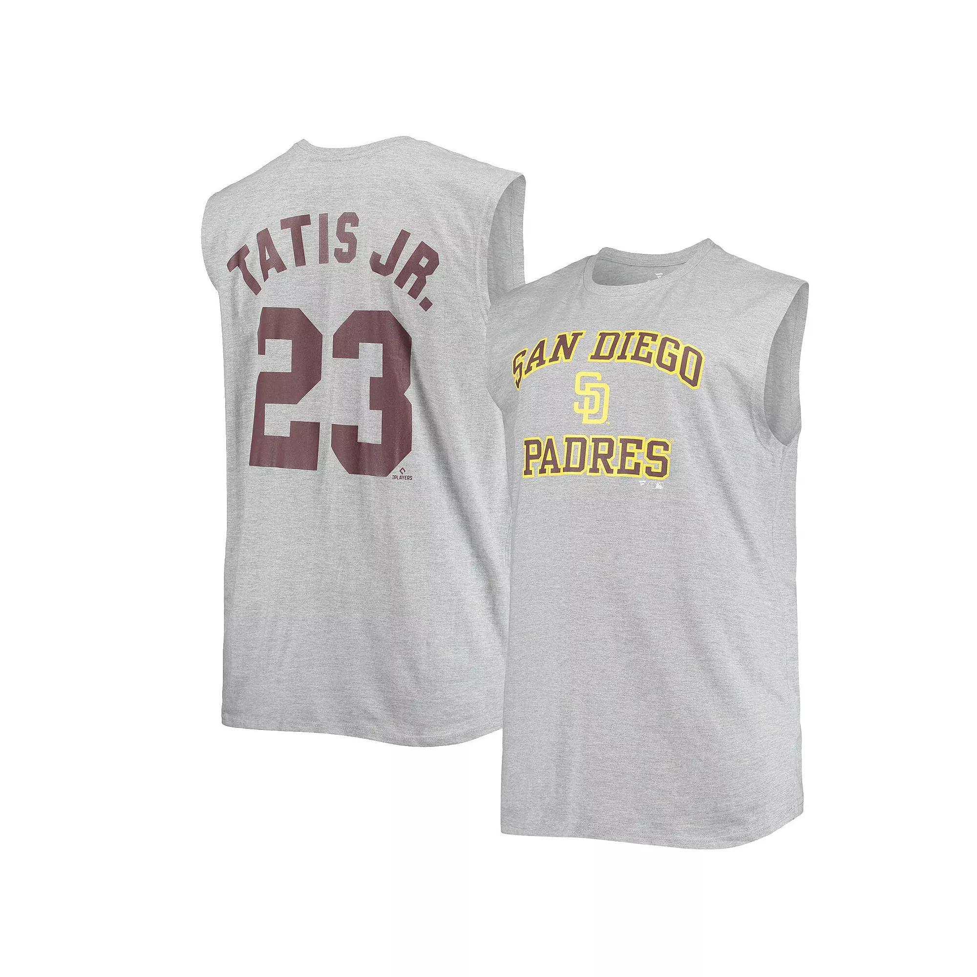 Men's Fernando Tatis Jr. Heathered Gray San Diego Padres Big & Tall Muscle Tank Top,  Product Image