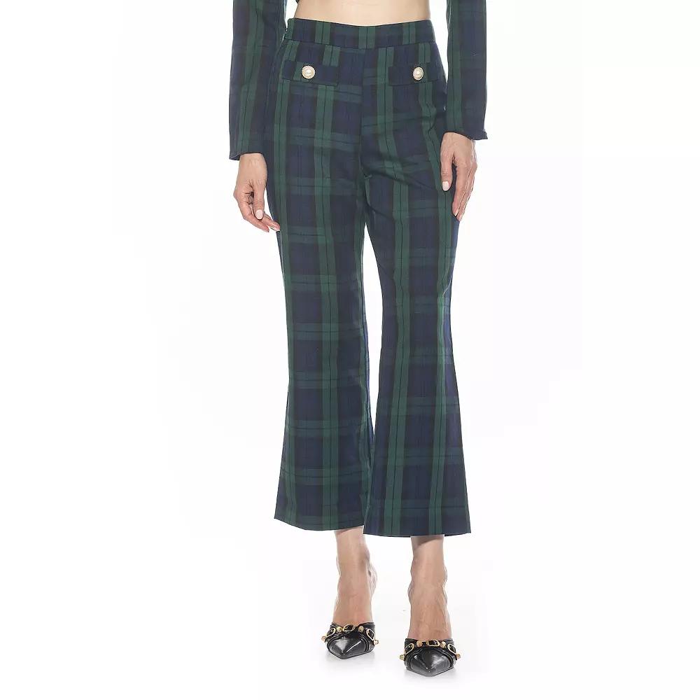 Women's ALEXIA ADMOR Jayden Wide-Leg Plaid Pants,  Product Image
