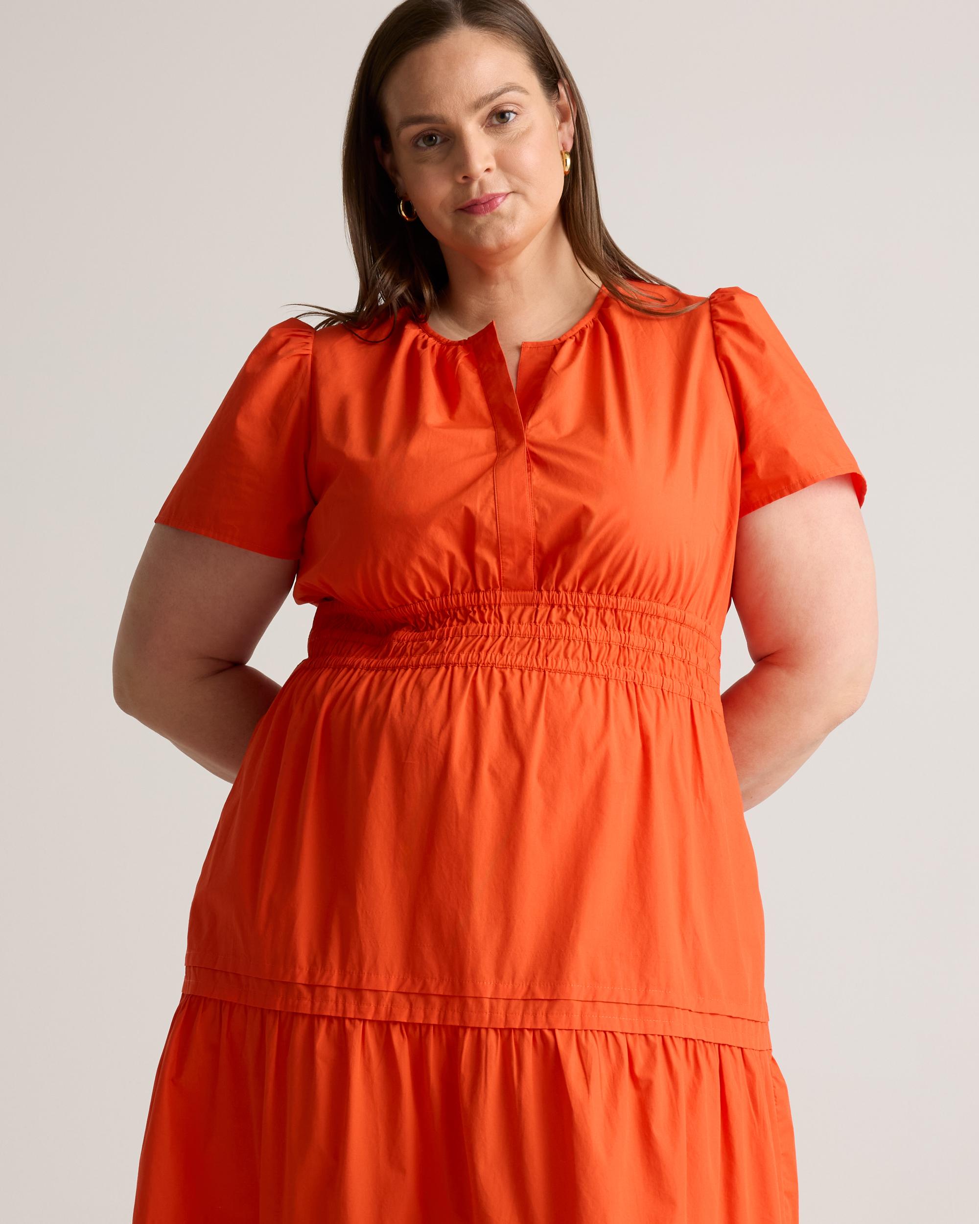 Quince | Women's Poplin Tiered Maxi Dress Organic Cotton Product Image