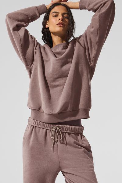 Accolade Crew Neck Pullover - Mushroom Product Image