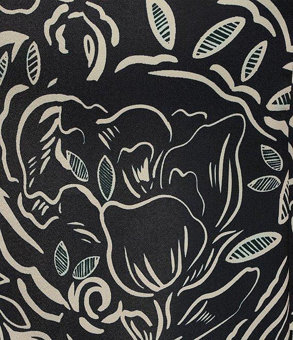 Chelsea & Violet Printed Satin Mock Neck Long Sleeve Dress Product Image