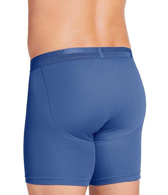 Jockey Signature Pima Cotton Mid-Rise 7.5#double; Inseam Boxer Briefs 3-Pack Product Image