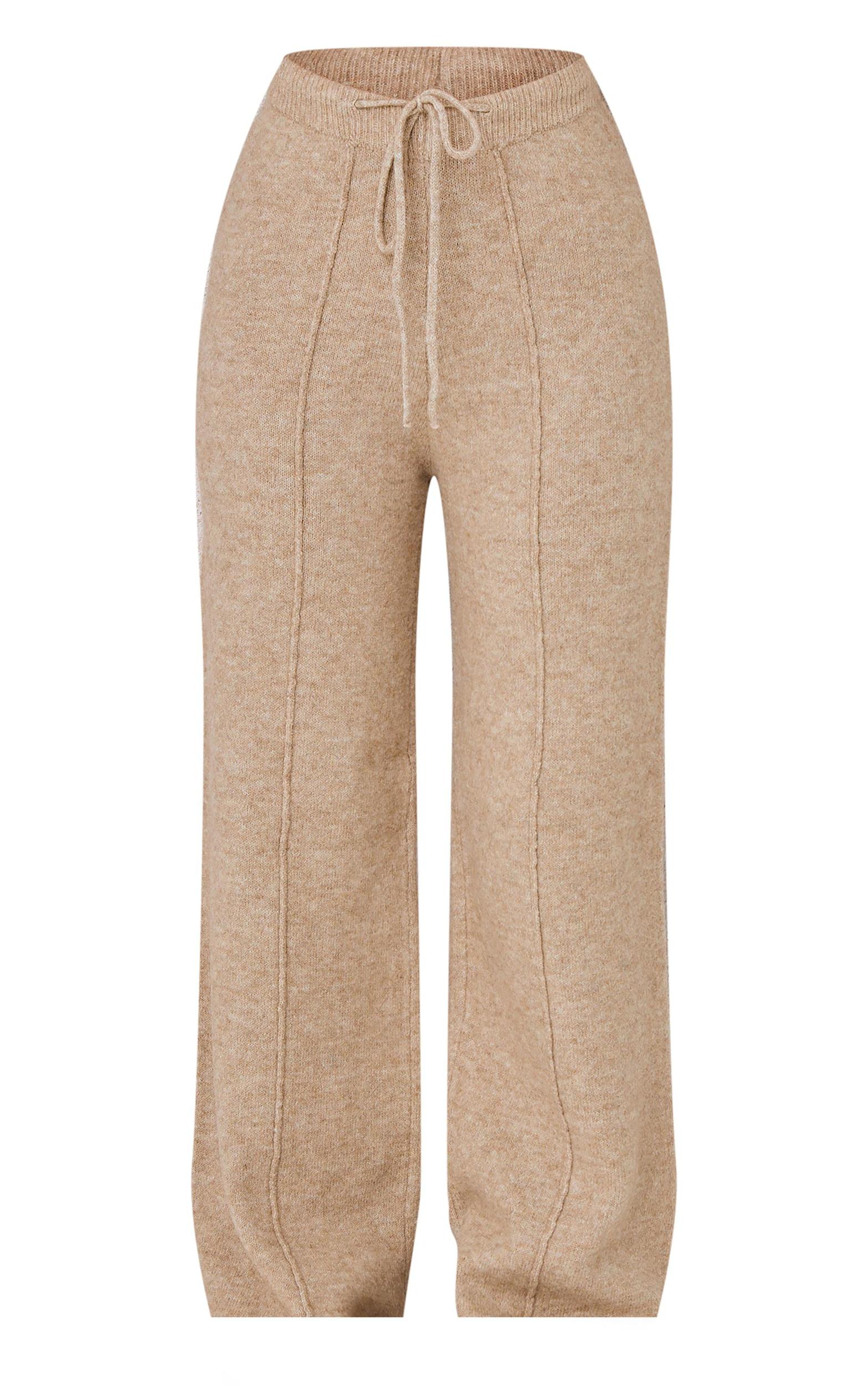 Petite Pebble Knitted Seam Detail Wide Leg Pants Product Image