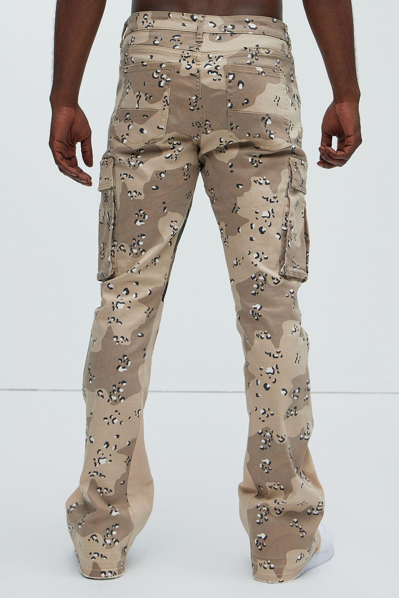 Commando Cargo Twill Flared Pants - Taupe Product Image