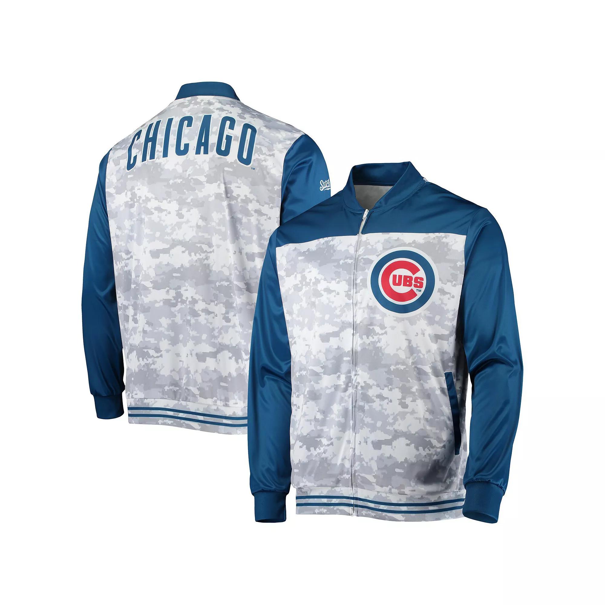 Men's Stitches Royal Chicago Cubs Camo Full-Zip Jacket, Size: Large, Blue Product Image