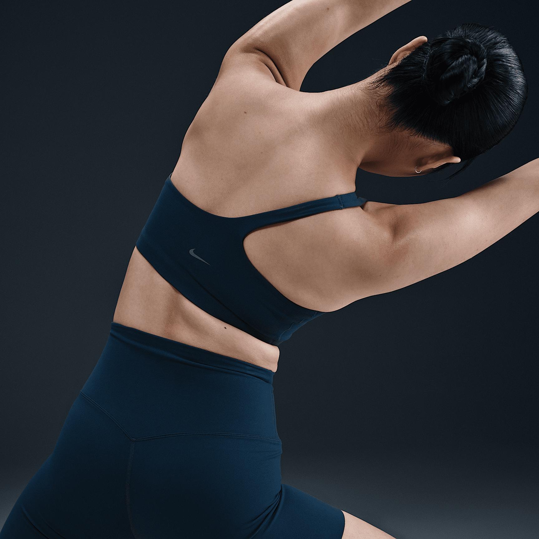 Nike Womens Zenvy Asymmetrical Light-Support Padded Sports Bra | HQ9182-440 Product Image