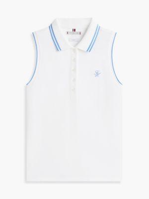Slim Fit Sleeveless Script Monogram Polo Product Image