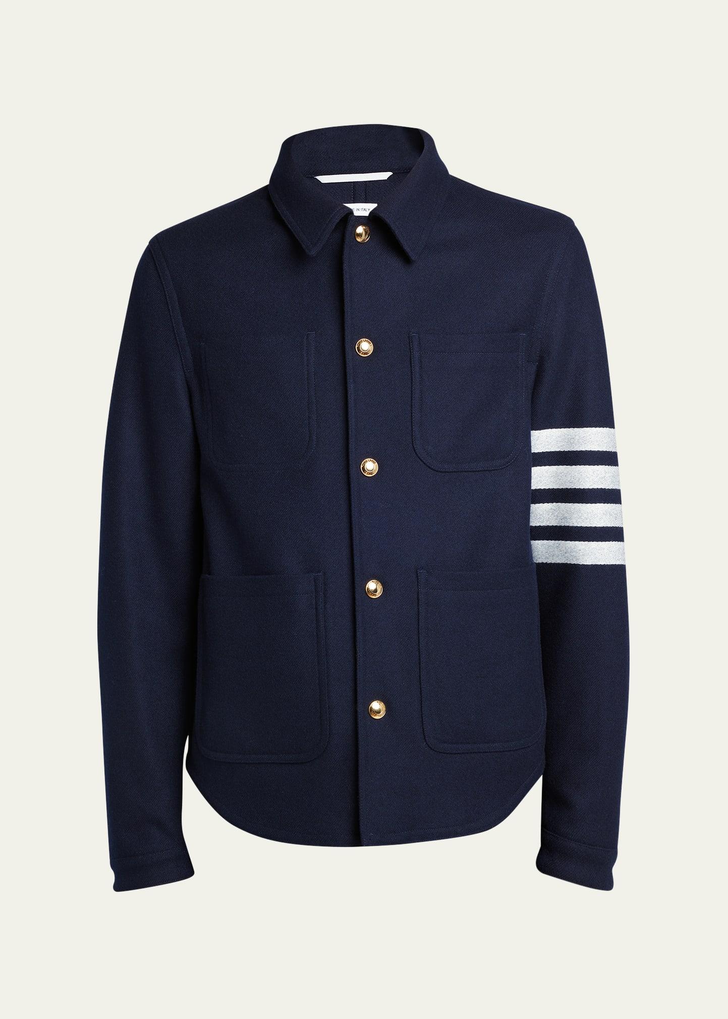 Mens Utility Patch Wool Chore Jacket Product Image