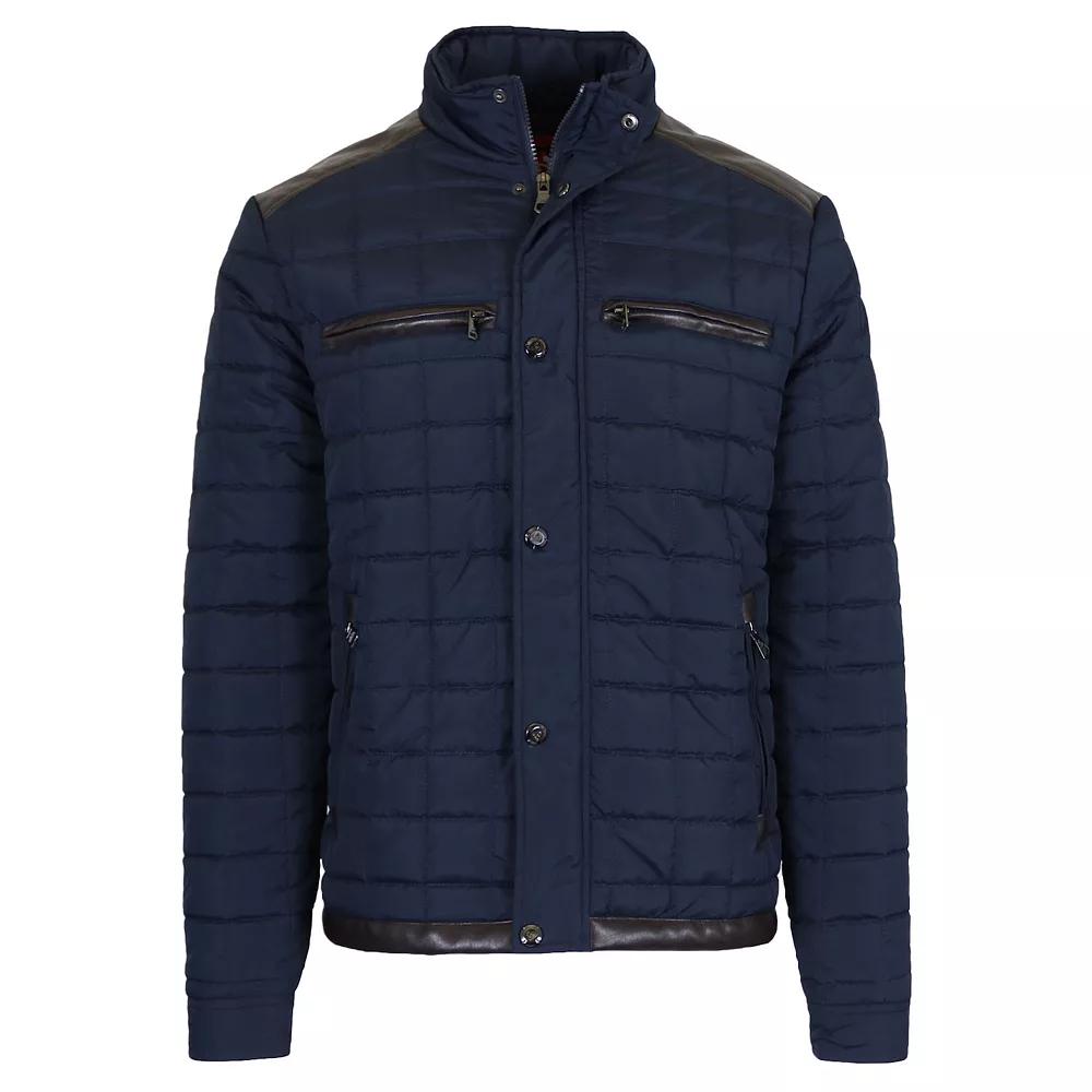 Men's Spire by Galaxy Lightweight Quilted Jacket with Synthetic Trim Design,  Product Image