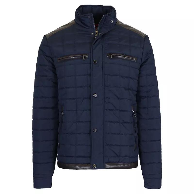 Men's Spire by Galaxy Lightweight Quilted Jacket with Synthetic Trim Design,  Product Image