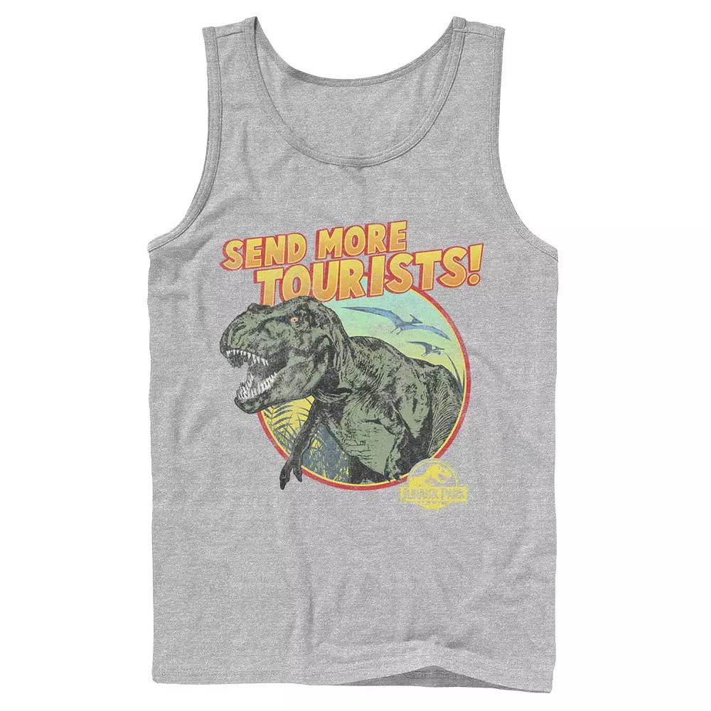 Men's Jurassic Park T-Rex Send More Tourists Tank Top,  Product Image