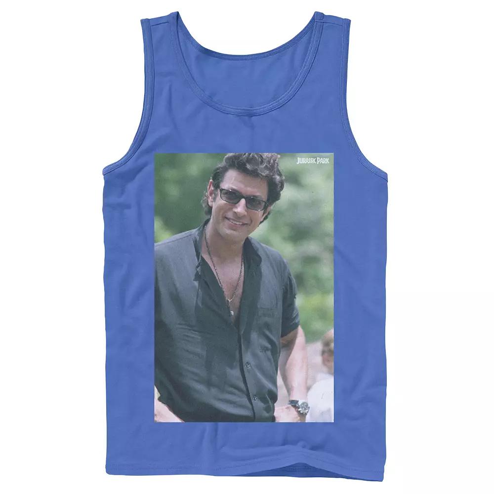 Men's Jurassic Park Jeff Goldblum Smile Poster Style Tank Top,  Product Image