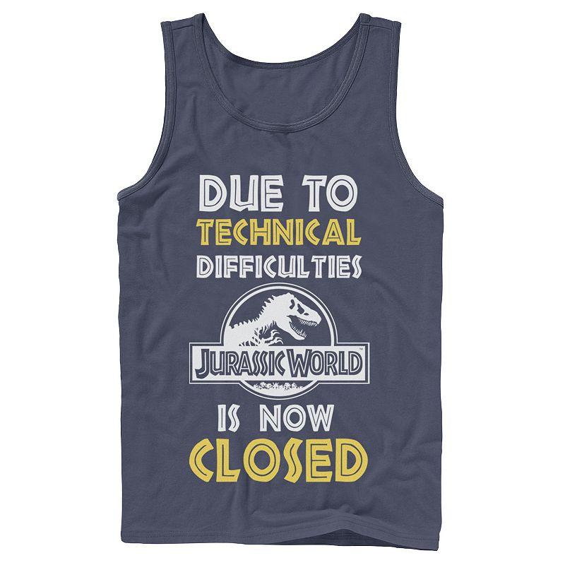 Men's Jurassic World Technical Difficulties Sign Tank Top,  Product Image