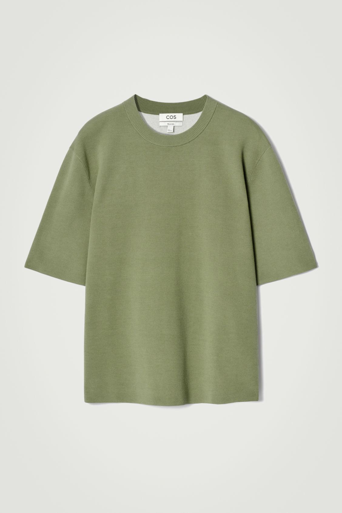 RELAXED DOUBLE-FACED KNIT T-SHIRT Product Image