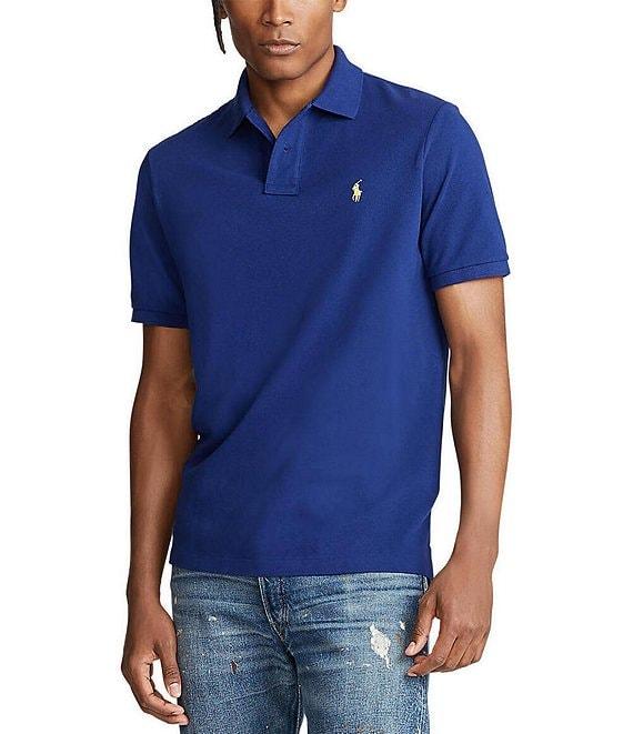 Polo Ralph Lauren Custom Slim Fit Solid Mesh Polo Shirt Product Image