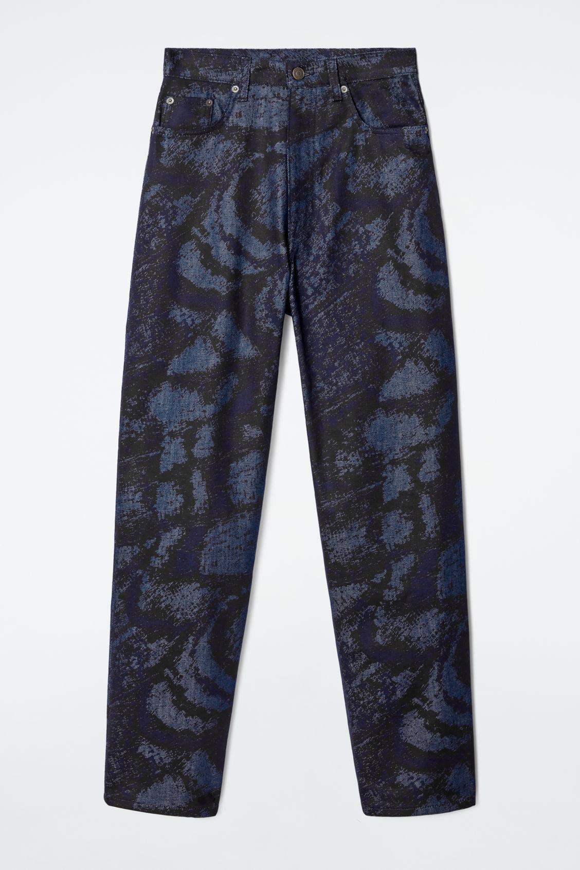 BAY JACQUARD BARREL-LEG JEANS Product Image