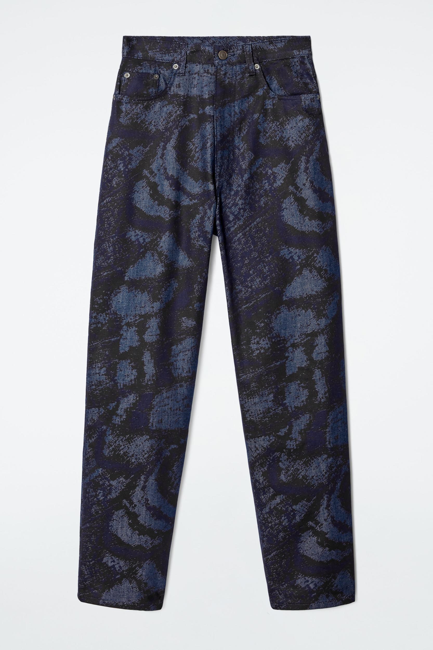 BAY JACQUARD BARREL-LEG JEANS Product Image