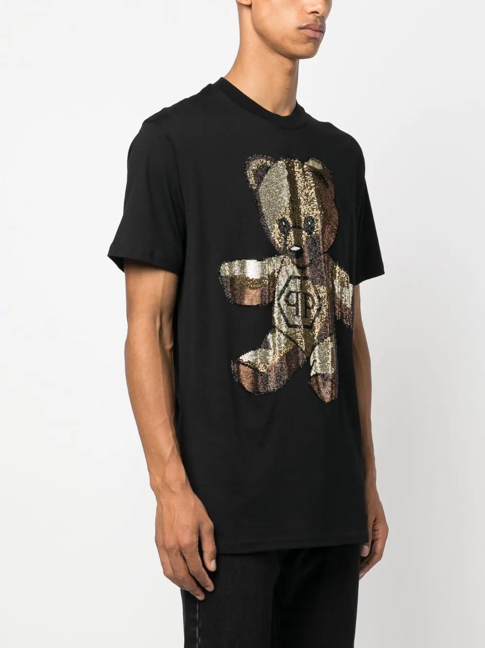 Bear-motif round-neck T-shirt  Product Image